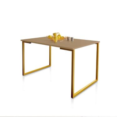 Imagem de Mesa de Jantar Steel Estilo Industrial Pés de Aço 120x80cm