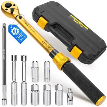 Imagem de Conjunto de soquetes Spark Plug YIYEIE Magnetic com chave de torque, 10 unidades