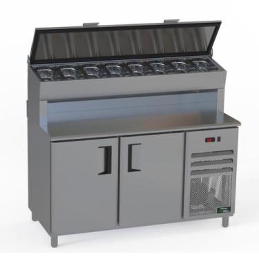 Imagem de Balcão Condimentador Alto Refrigerado Venâncio 150cm Linha Prime Exter