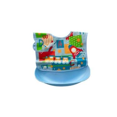 Imagem de Babador de plástico com cata migalhas de silicone - Importação