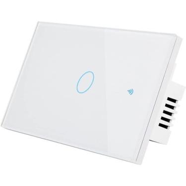 Imagem de Interruptor Inteligente Wifi 1 Tecla Branco - Compatível com Alexa Google Home Tuya - Sem Fio Neutro
