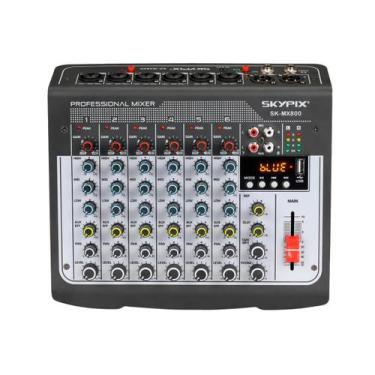 Imagem de Mesa de Som Analogica 8 Canais SK MX 800 - Skypix