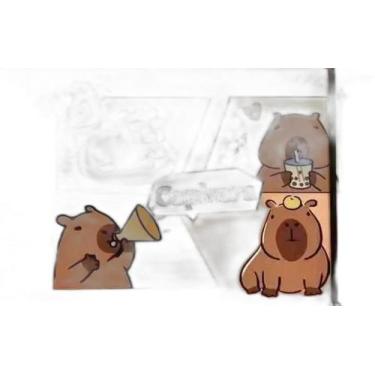 Imagem de Livro Caderno Colorir 50 Folhas 20X15Cmeducativo E Lúdico 6 - Capivara