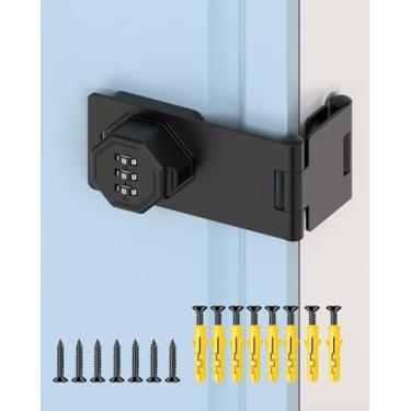 Imagem de Anobeyi Fechadura de armário mecânica sem chave com combinação, fechadura dupla de ângulo reto de 90 graus, travas de ferrolho rotativo com senha para armário de arquivos de escritório, gaveta de mesa