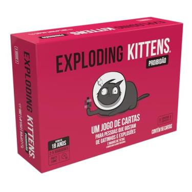 Imagem de Asmodee, Exploding Kittens: Proibidão, Jogo de Cartas, Para Galera, Idade +18 anos, 2-5 jogadores, partidas de até 15 min