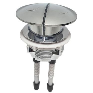 Imagem de Botão PNE Duplo Para Caixa Acoplada Conforto Cromado Deca - 1100SI4901