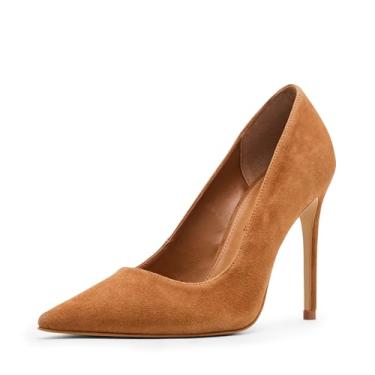 Imagem de Steve Madden Sapato feminino Noir Pump, Camurça Chesnut, 38