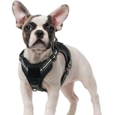 Imagem de Tactical Dog Harness Rabbitgoo para cães pequenos, pretos, S