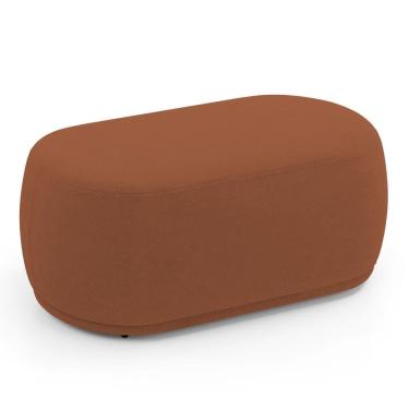 Imagem de Puff Decorativo Orgânico Living Molly 02 Lugares Bouclê Terracota - Desk Design