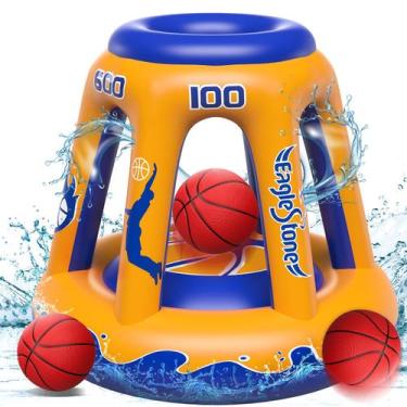Imagem de Cesta de basquete de piscina inflável EagleStone para crianças e adult