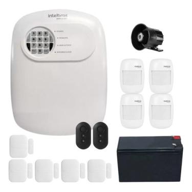 Imagem de Kit Alarme Híbrido Intelbras ANM 24 NET Sem Fio com 9 Sensores