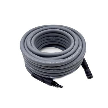 Imagem de SYXQT Mangueira de ar híbrida de 9,5 cm x 1,5 m, resistente a 300 PSI, leve, resistente a dobras, flexibilidade para todos os climas com conexões de ar industrial de 1/10.2 cm e restritores de