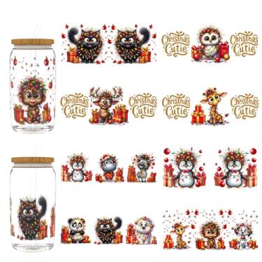 Imagem de Dorsbaby 8 folhas animais UV DTF Cup Wraps para 473 g (chapéu cachorro)