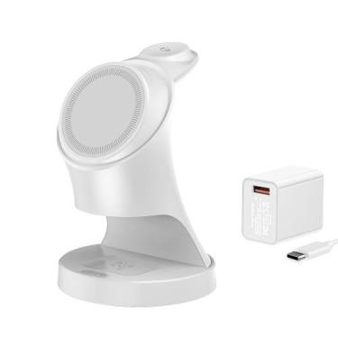 Imagem de Carregador sem fio PETINO X6 3 em 1 magnético para iPhone 16/15/14/13/