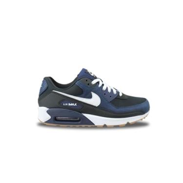 Imagem de Nike Tênis masculino Air Max 90, Midnight Navy Black Gum Medium Brown, 41