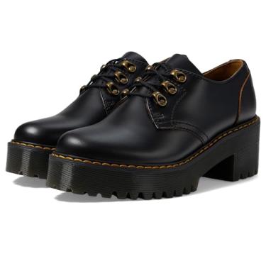 Imagem de Dr. Martens Plataforma feminina Leona Lo, Preto vintage liso, 40