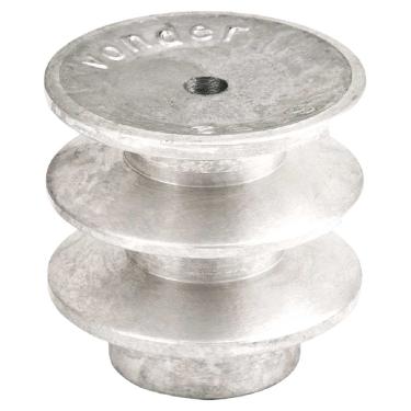 Imagem de Polia de Alumínio Sem Furo com 2 Canais Perfil B 60 mm - 6684220060 - VONDER