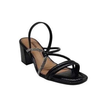 Imagem de Sandália Feminina de Salto Alto Grosso Confortável Dakota Y9961-Feminino
