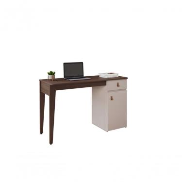 Imagem de Escrivaninha Mesa De Estudo Helo 1 Gaveta Com 1 Porta Jcm Moveis Café-off White