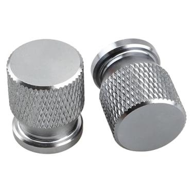 Imagem de Tampas de válvula de pneu de roda de motocicleta compatíveis com CRF1000 CRF1000L CRF1100 XRV 750 XRV750 CRF 1000 1100 L tampas de haste de pneu (titânio sem logotipo)