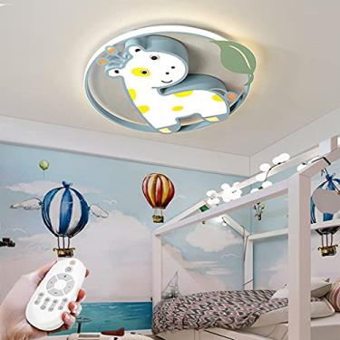 Imagem de Luminária de teto LED regulável, luminária de teto moderna para quarto infantil com controle remoto, luz de teto para meninos e meninas, lustre de desenho animado, iluminação interna para de
