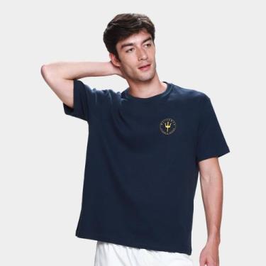 Imagem de Camiseta Osklen Waterman Masculina, Marinho, M