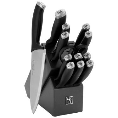 Imagem de Conjunto de Facas em Aço Inoxidável com Bloco de Bancada, 14 Peças, HENCKELS 13581 001, Preto