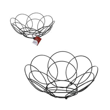 Imagem de Fruteira Preta Aramada de Mesa e Cozinha Wellmix Ref.6130