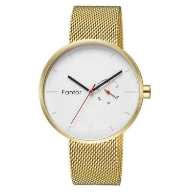 Imagem de Relógio Masculino Fantor Wf1010g à Prova D'água Ouro