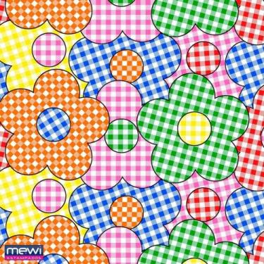 Imagem de TNT Estampado 1,40M 40G Xadrez Floral Rolo com 25 Metros - Mewi