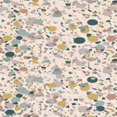 Imagem de Quadro Decorativo Com Estampa Confete Colorido e Textura Terrazzo - Arte Moderna para Parede 40x40cm