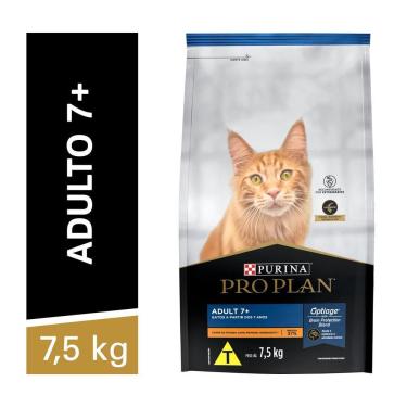 Imagem de Ração PRO PLAN Gatos Adultos 7+ Frango 7,5kg