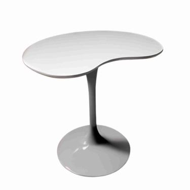 Imagem de Mesa De Jantar Tulipa Saarinen Organica Malu 80cm Laca Cinza