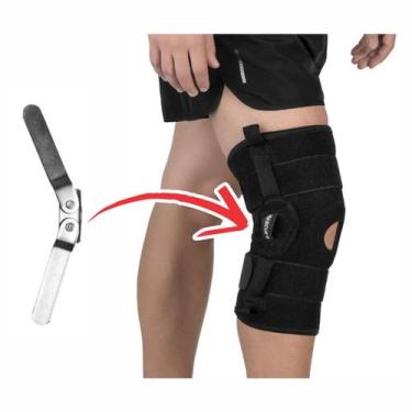 Imagem de Joelheira Articulada Compressão Órtese C Dobradiças Neoprene Mercur Su