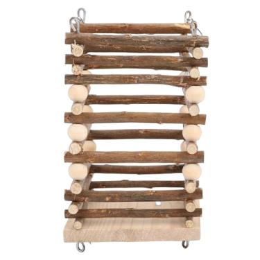 Imagem de HEEPDD Alimentador de Feno de Coelho de Madeira, Rack de Feno de Animais Pequenos de Madeira de Pinho de Grande Capacidade Com 4 Ganchos de Metal para Coelhos Cobaias Hamsters