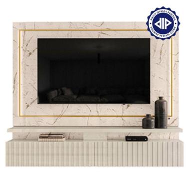 Imagem de Estante Home Theater Suspenso Gaia Calacata Off White - Madetec