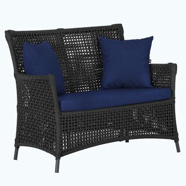 Imagem de 1 Sofá área Externa Igapó Alumínio Preta Corda Náutica E10 Preto