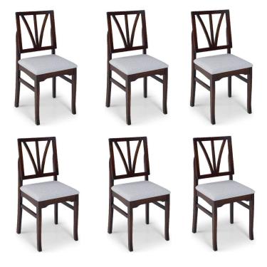 Imagem de Combo 6 Cadeiras Yady Tabaco