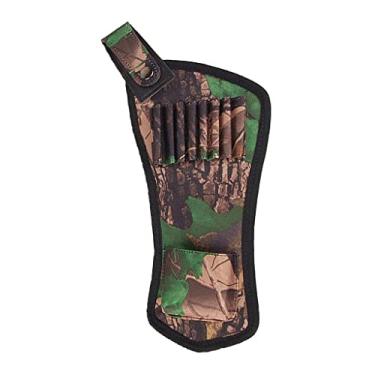 Imagem de Bolsa de suporte para aljava de tiro com arco premium com passador de cinto | Capacidade de 8 flechas e design de fácil acesso para caça e prática ao alvo | Alça de quadril para mão direita/esquerda,