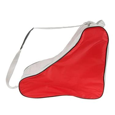 Imagem de Luzhengyang Bolsa de patins para homens e mulheres crianças - Mochila organizadora de skate quádruplo com alça de ombro ajustável - Estojo portátil de armazenamento para patinação no gelo ao ar livre