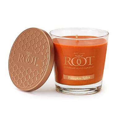 Imagem de Root Candles Velas perfumadas de outono, favo de mel, vela de mistura de cera de abelha premium, veriglass pequeno, especiarias de abóbora