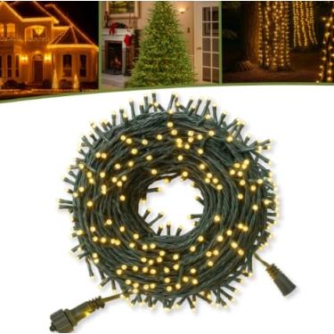 Imagem de Pisca Pisca Cordão 100 Leds Fixo Decoração Natal Festa 10m Luz Fria 6000K