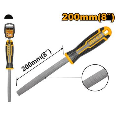 Imagem de Lima Grossa Meia-Cana Com Cabo Emborrachado 8" (200mm) INGCO