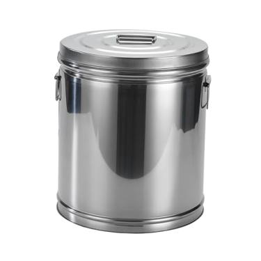 Imagem de Baoblaze Recipiente hermético de aço inoxidável para farinha, detergente e cápsulas de sabão em pó, ideal para camping, 28cmx32cm