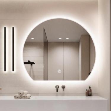 Imagem de Espelho Meia Lua com Jato Frontal e LED Touch Screen Ajustável - Espel