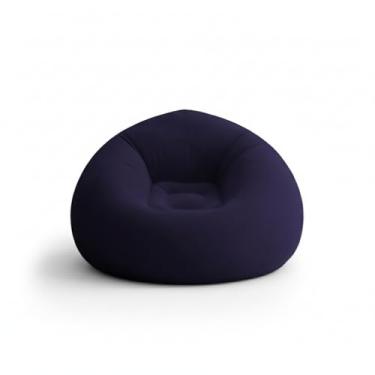 Imagem de Sofá Inflável Portátil Com Bomba De Ar Poltrona Dobrável Para Camping Praia E Casa Ao Livre(Azul Escuro (1 peça))