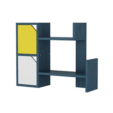Imagem de LMJYU Organizador de arquivos, estante de mesa, balcão, estante de mesa, organizador de armazenamento, prateleira de exibição para material de escritório, organizador de arquivos de mesa
