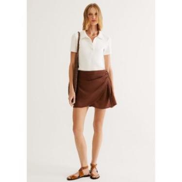 Imagem de Saia Pareô Cintura Alta Com Linho-Feminino