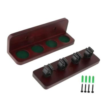 Imagem de Aymzbd Suporte de parede para tacos de bilhar, organizador de hastes para mesa de bilhar para sala de jogos, Clarete