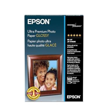 Imagem de Epson Papel fotográfico ultra premium brilhante - S042174, 10 x 15 cm (100 folhas), branco
